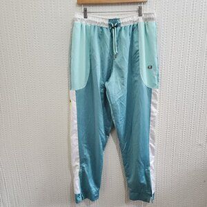 Champion Aqua Blue & White Baggy Track Pants Men’s Size XL Retro Y2K Sport Style